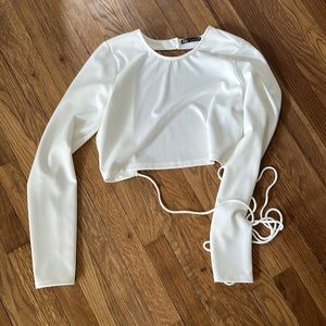 Backless white Zara top